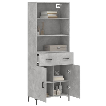 Credenza Grigio Cemento 69,5x34x180 cm in Legno Multistrato - homemem39