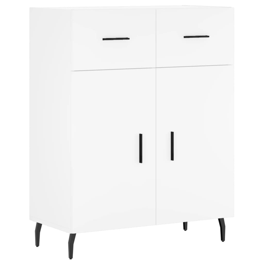 Credenza Bianca 69,5x34x180 cm in Legno Multistrato - homemem39