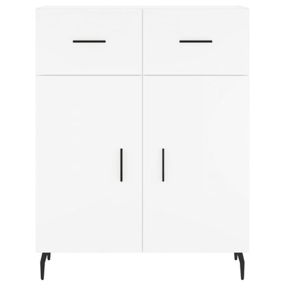 Credenza Bianca 69,5x34x180 cm in Legno Multistrato - homemem39
