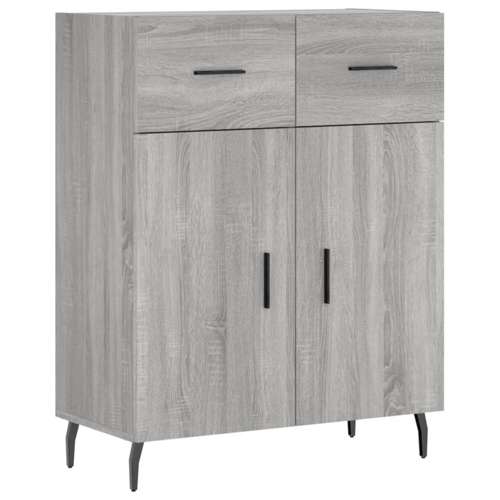 Credenza Grigio Sonoma 69,5x34x180 cm in Legno Multistrato - homemem39