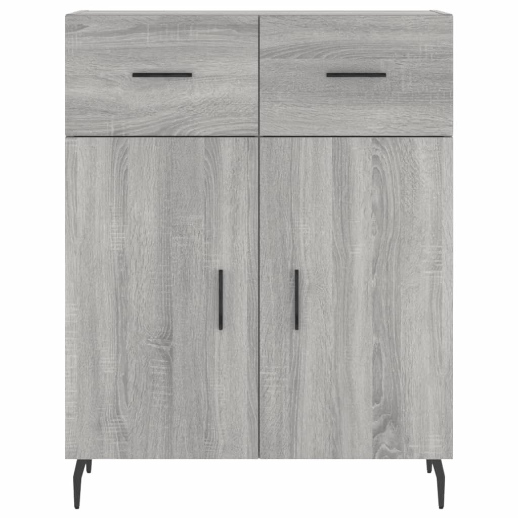 Credenza Grigio Sonoma 69,5x34x180 cm in Legno Multistrato - homemem39