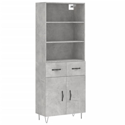 Credenza Grigio Cemento 69,5x34x180 cm in Legno Multistrato - homemem39