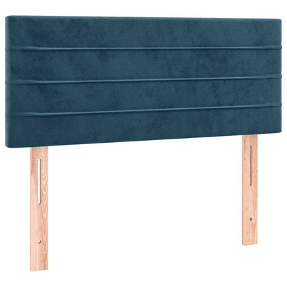 Giroletto a Molle con Materasso Blu Scuro 100x200 cm in Velluto