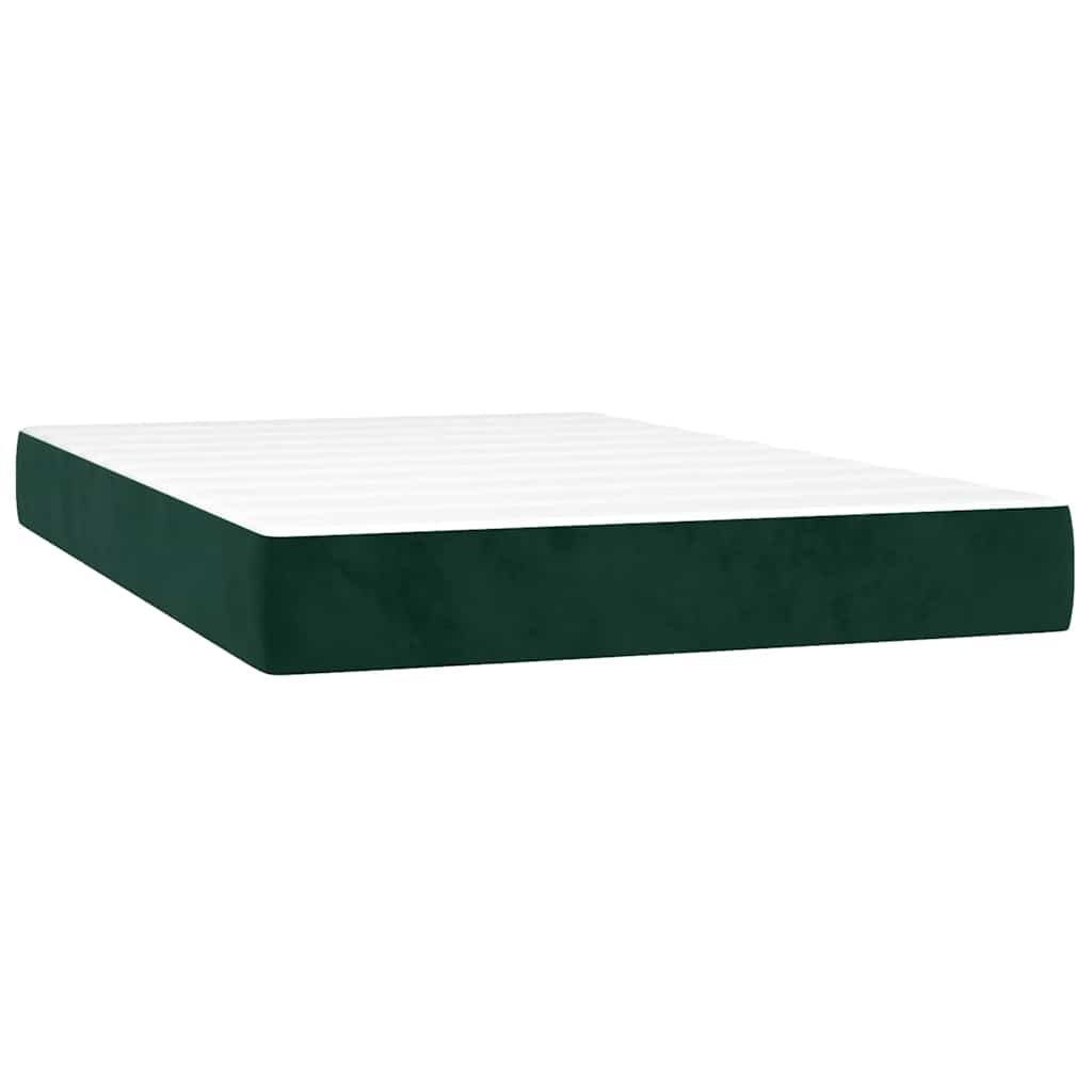 Giroletto a Molle con Materasso Verde Scuro 120x200 cm Velluto | homemem39