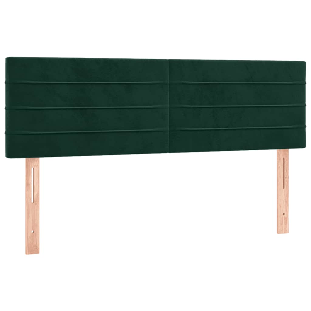 Giroletto a Molle con Materasso Verde Scuro 140x200 cm Velluto | homemem39