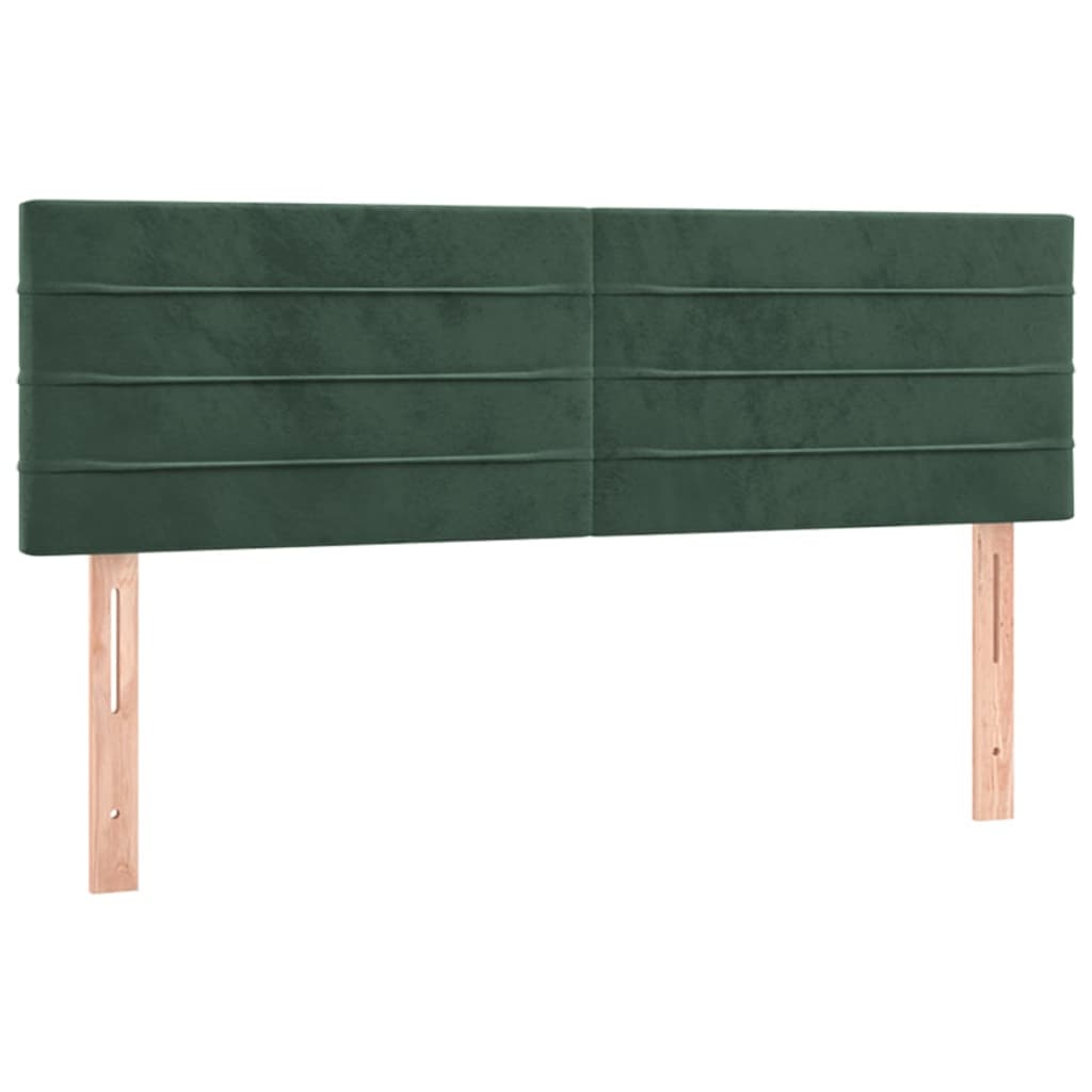 Giroletto a Molle con Materasso Verde Scuro 140x200 cm Velluto