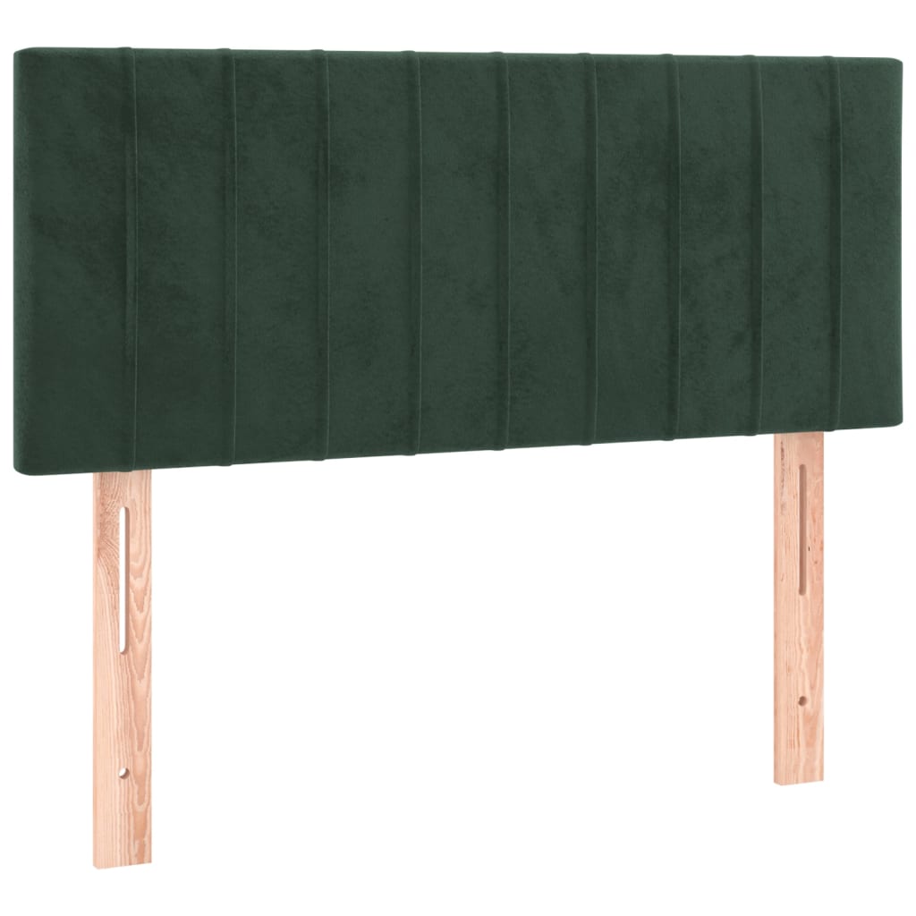 Giroletto a Molle con Materasso Verde Scuro 90x200 cm Velluto