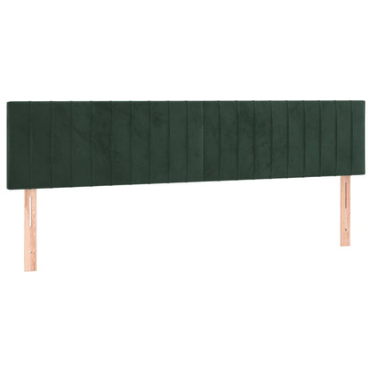 Giroletto a Molle con Materasso Verde Scuro 160x200 cm Velluto