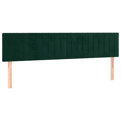 Giroletto a Molle con Materasso Verde Scuro 180x200 cm Velluto