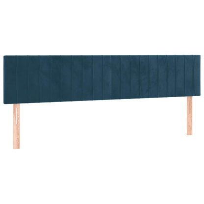 Giroletto a Molle con Materasso Blu Scuro 180x200 cm in Velluto