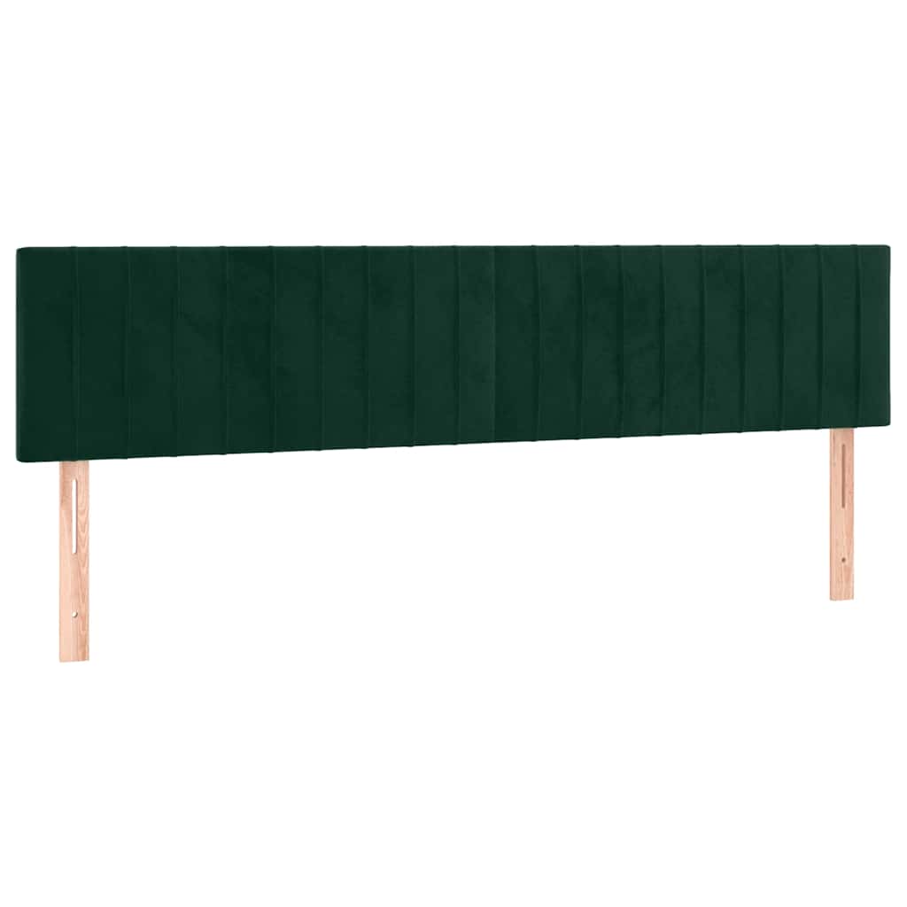 Giroletto a Molle con Materasso Verde Scuro 200x200 cm Velluto | homemem39