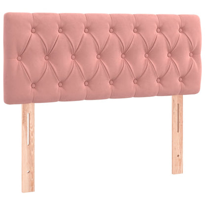 Giroletto a Molle con Materasso Rosa 90x200 cm in Velluto