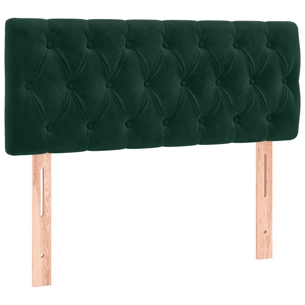 Giroletto a Molle con Materasso Verde Scuro 120x200 cm Velluto | homemem39