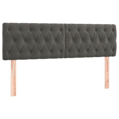 Giroletto a Molle con Materasso Grigio Scuro 140x200 cm Velluto | homemem39