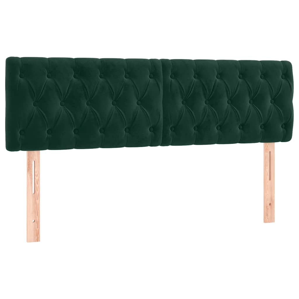 Giroletto a Molle con Materasso Verde Scuro 140x200 cm Velluto | homemem39
