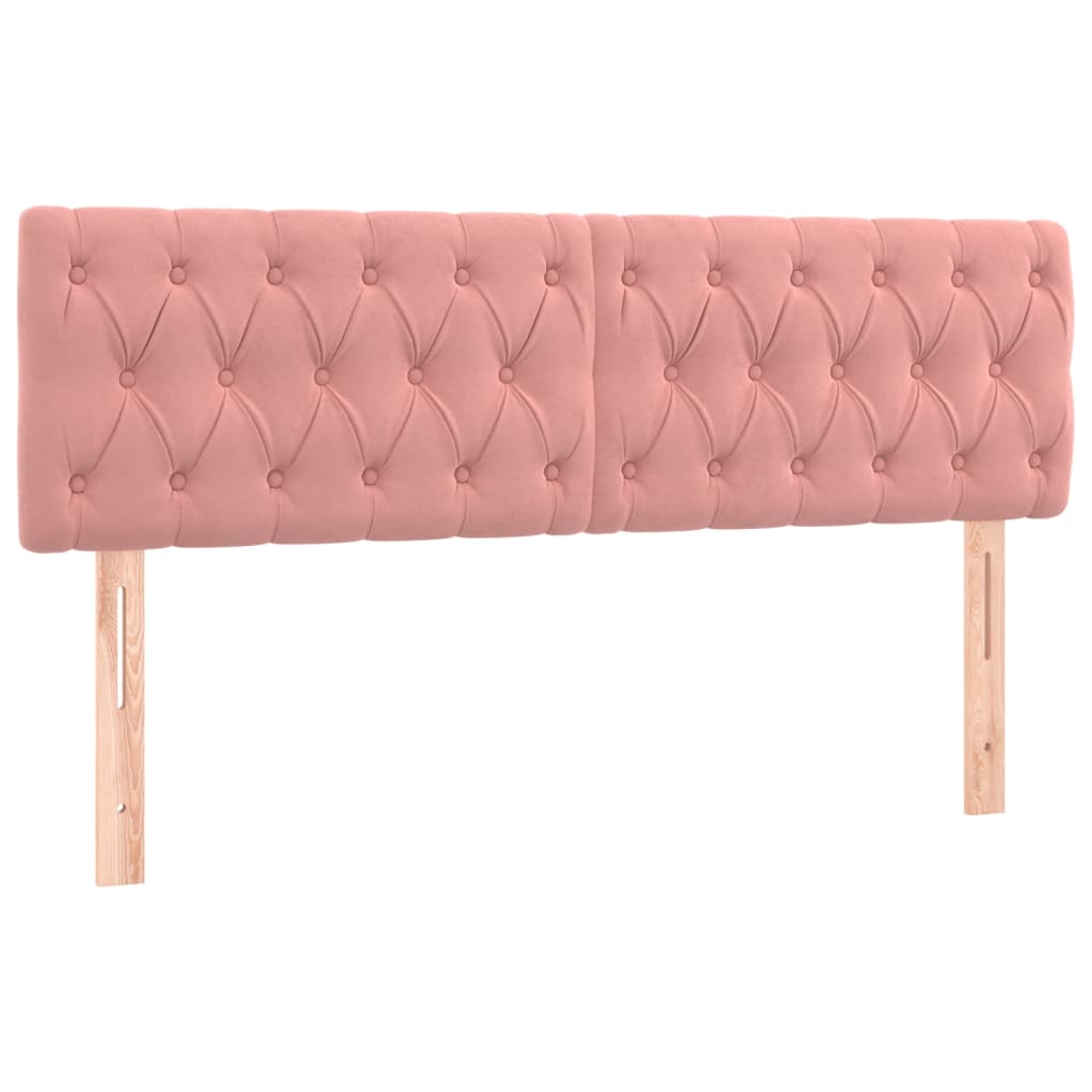 Giroletto a Molle con Materasso Rosa 140x200 cm in Velluto