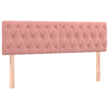 Giroletto a Molle con Materasso Rosa 140x200 cm in Velluto