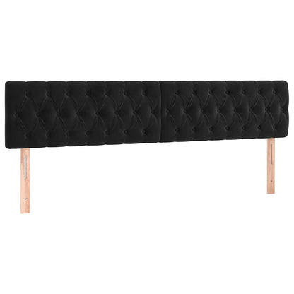 Giroletto a Molle con Materasso Nero 200x200 cm in Velluto