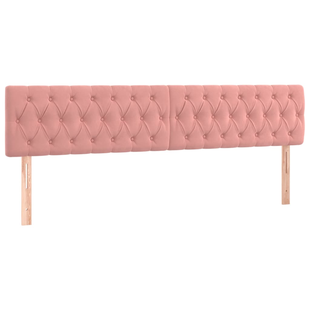 Giroletto a Molle con Materasso Rosa 200x200 cm in Velluto