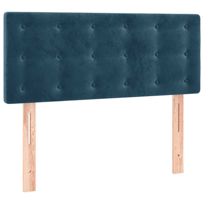 Giroletto a Molle con Materasso Blu Scuro 80x200 cm in Velluto