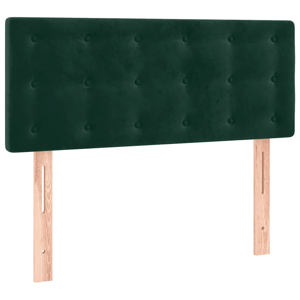 Giroletto a Molle con Materasso Verde Scuro 90x190 cm Velluto | homemem39