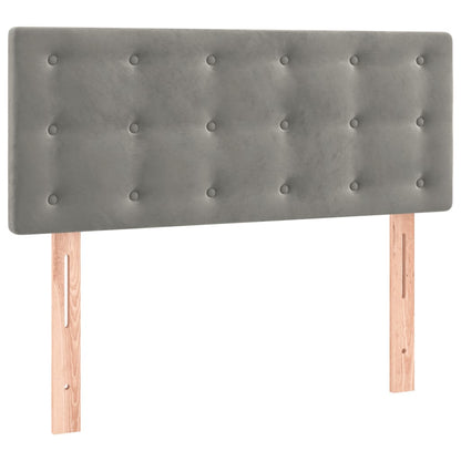 Giroletto a Molle con Materasso Grigio Chiaro 100x200cm Velluto | homemem39
