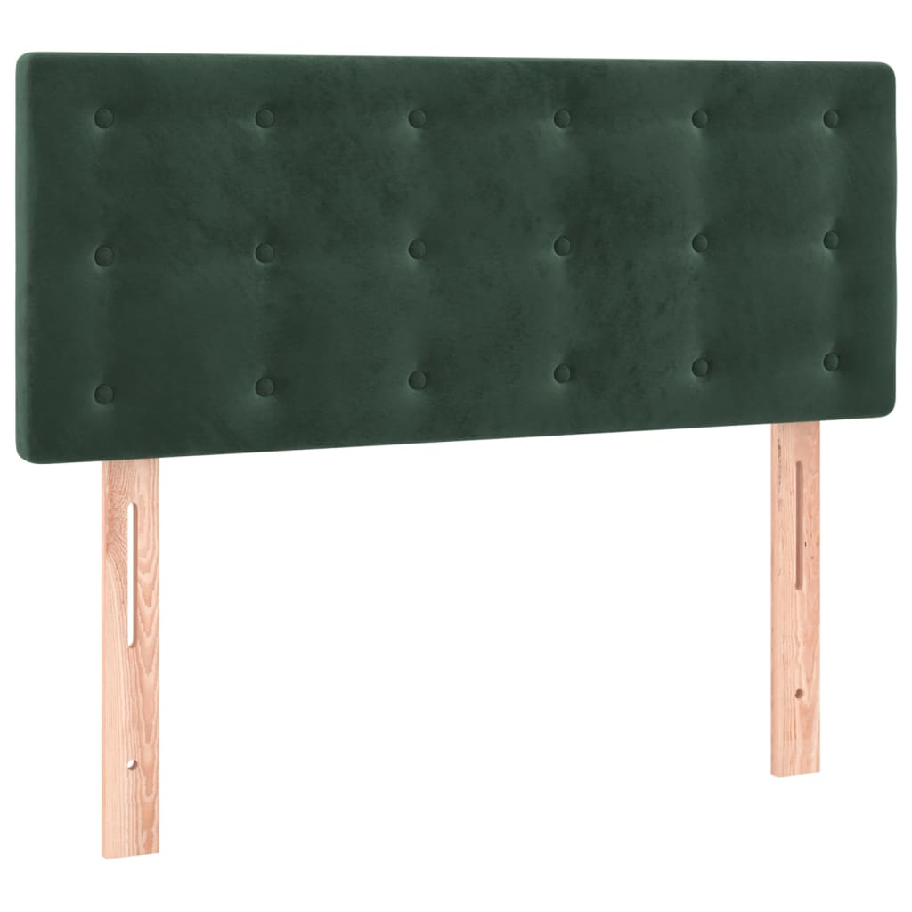 Giroletto a Molle con Materasso Verde Scuro 120x200 cm Velluto - homemem39