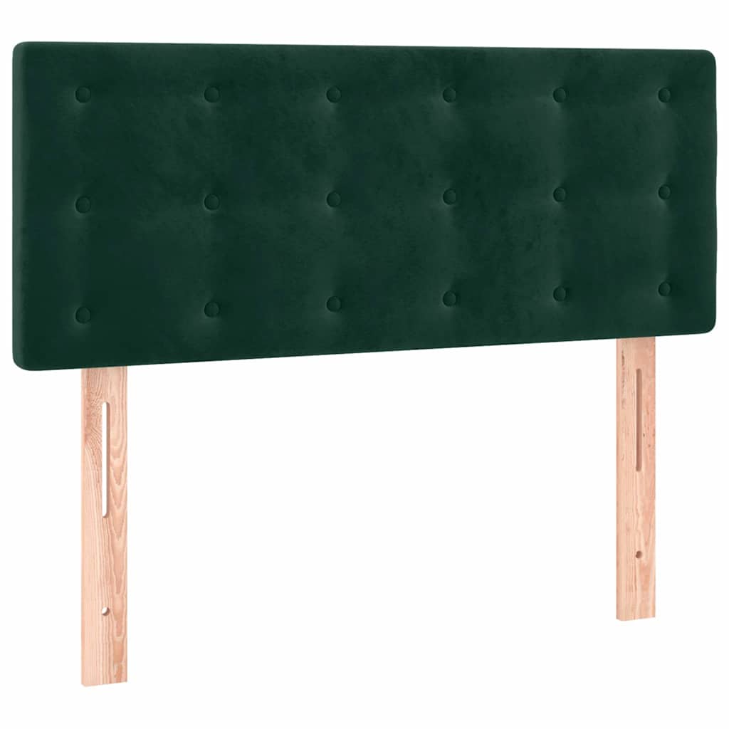 Giroletto a Molle con Materasso Verde Scuro 120x200 cm Velluto