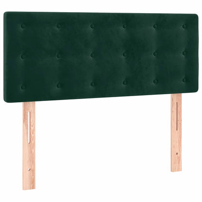 Giroletto a Molle con Materasso Verde Scuro 120x200 cm Velluto