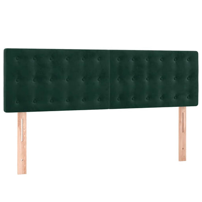 Giroletto a Molle con Materasso Verde Scuro 140x190 cm Velluto