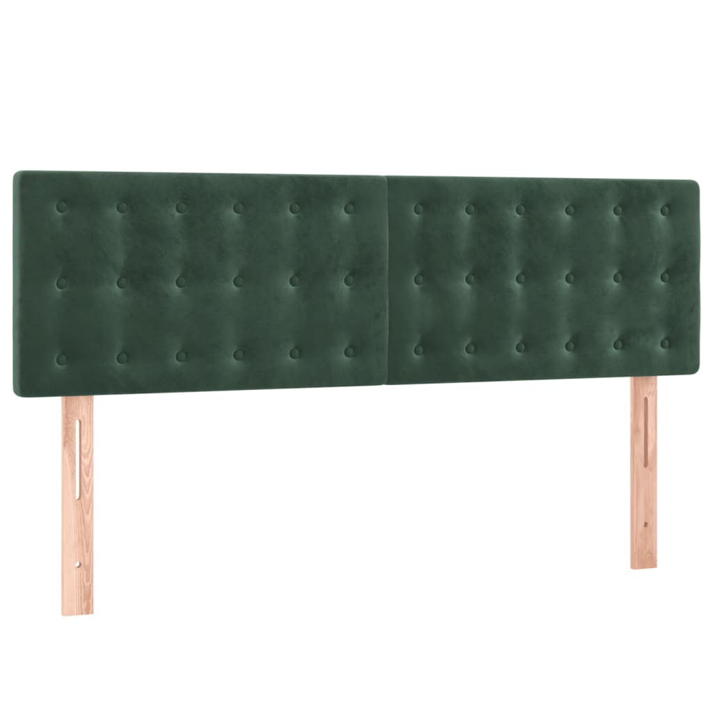 Giroletto a Molle con Materasso Verde Scuro 140x200 cm Velluto - homemem39