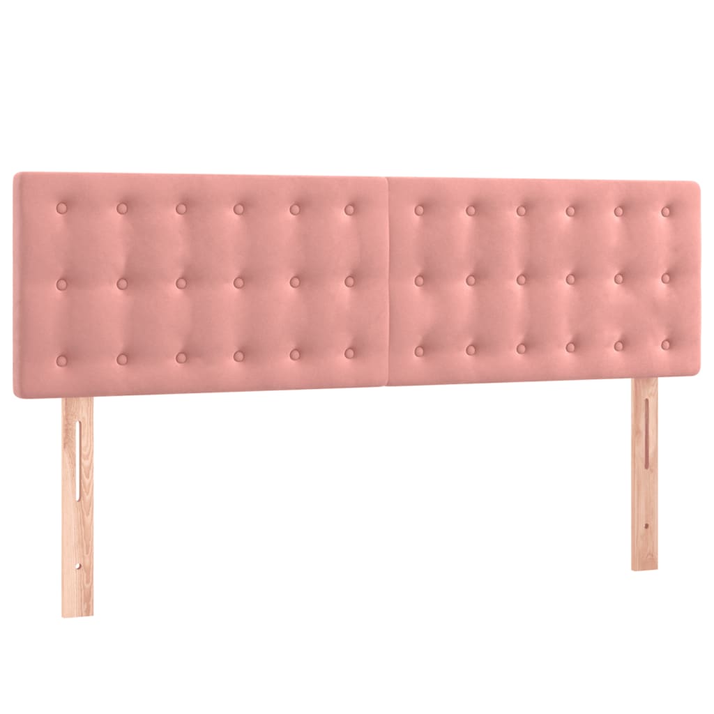 Giroletto a Molle con Materasso Rosa 140x200 cm in Velluto | homemem39
