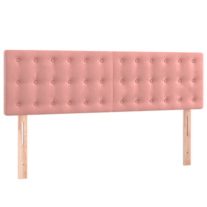 Giroletto a Molle con Materasso Rosa 140x200 cm in Velluto | homemem39