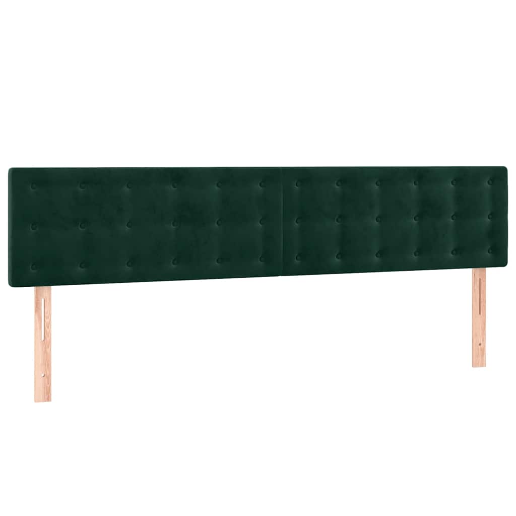 Giroletto a Molle con Materasso Verde Scuro 180x200 cm Velluto