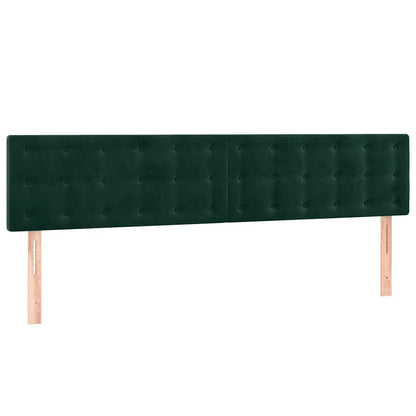 Giroletto a Molle con Materasso Verde Scuro 200x200 cm Velluto