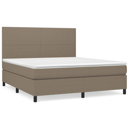 Giroletto a Molle con Materasso Tortora 180x200 cm in Tessuto | homemem39