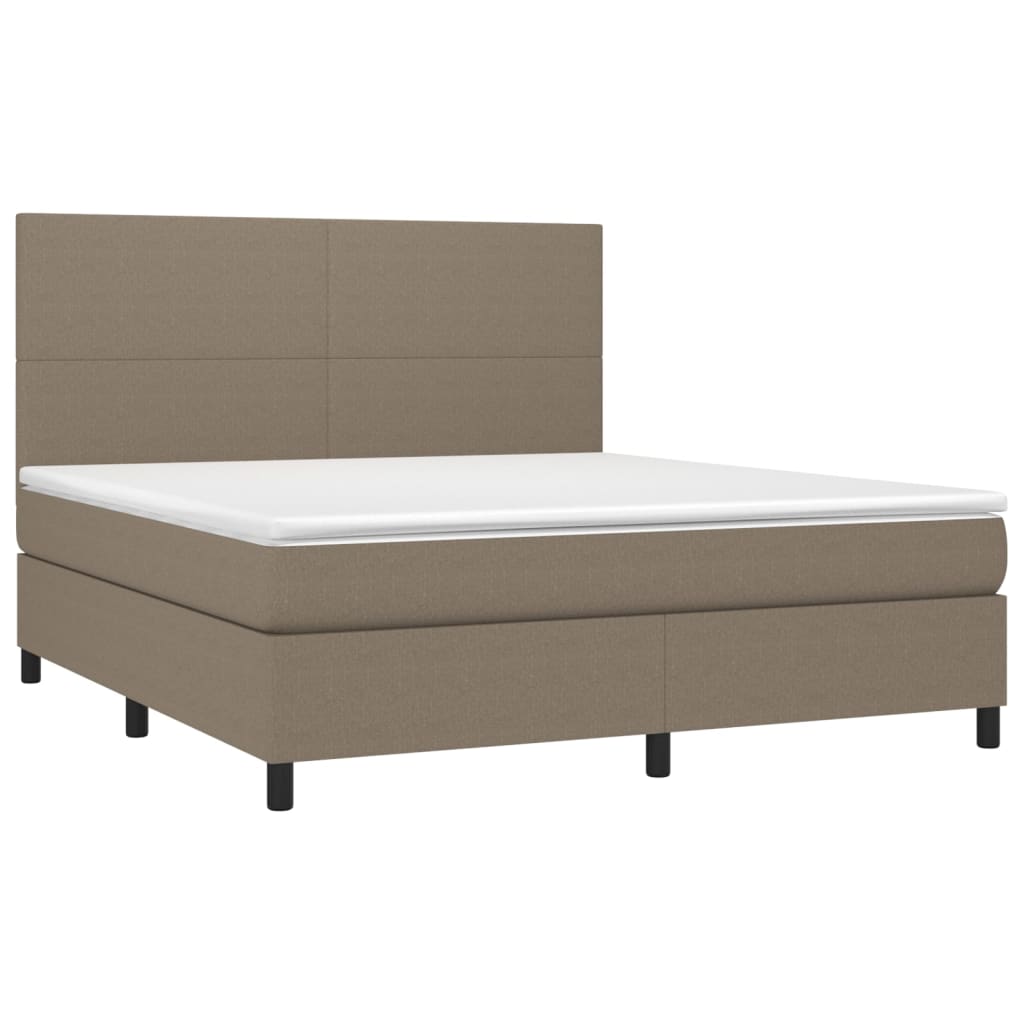 Giroletto a Molle con Materasso Tortora 180x200 cm in Tessuto | homemem39