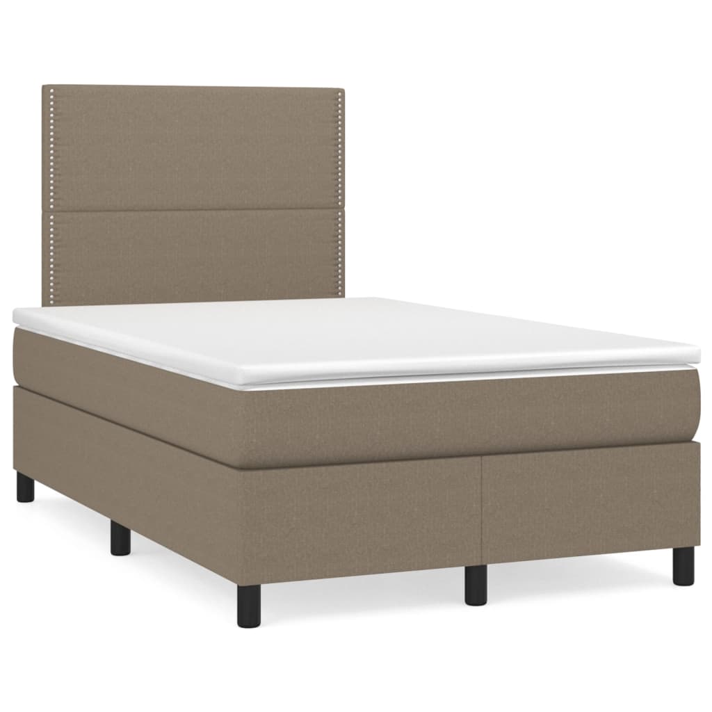 Giroletto a Molle con Materasso Tortora 120x200 cm in Tessuto | homemem39