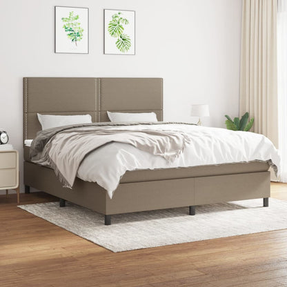 Giroletto a Molle con Materasso Tortora 180x200 cm in Tessuto | homemem39