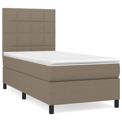 Giroletto a Molle con Materasso Tortora 80x200 cm inTessuto | homemem39