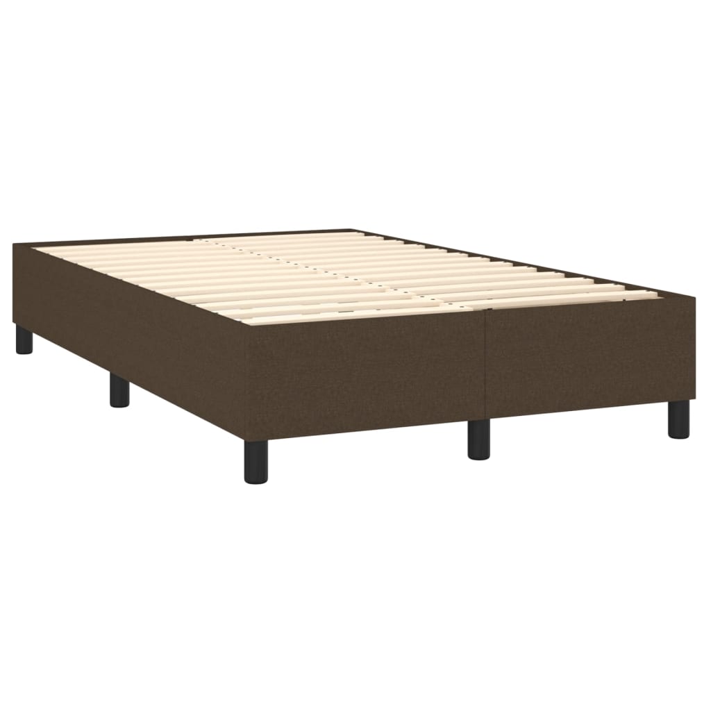 Giroletto a Molle con Materasso Marrone Scuro 120x200cm Tessuto | homemem39