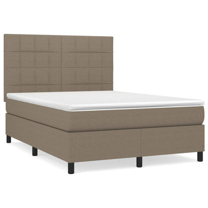 Giroletto a Molle con Materasso Tortora 140x200 cm in Tessuto | homemem39