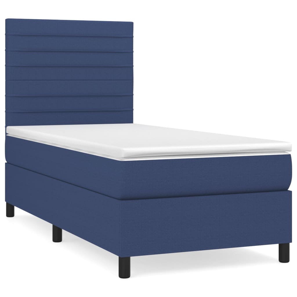 Giroletto a Molle con Materasso Blu 80x200 cm inTessuto | homemem39