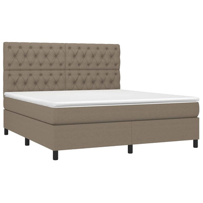 Giroletto a Molle con Materasso Tortora 160x200 cm in Tessuto | homemem39