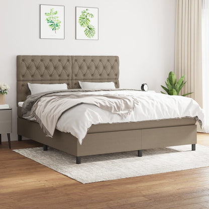 Giroletto a Molle con Materasso Tortora 160x200 cm in Tessuto | homemem39