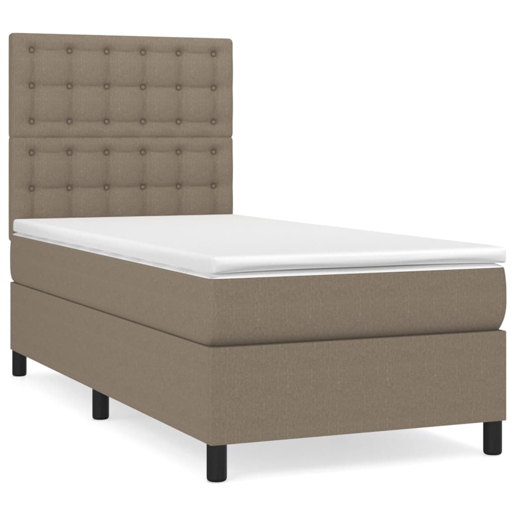 Giroletto a Molle con Materasso Tortora 80x200 cm inTessuto | homemem39