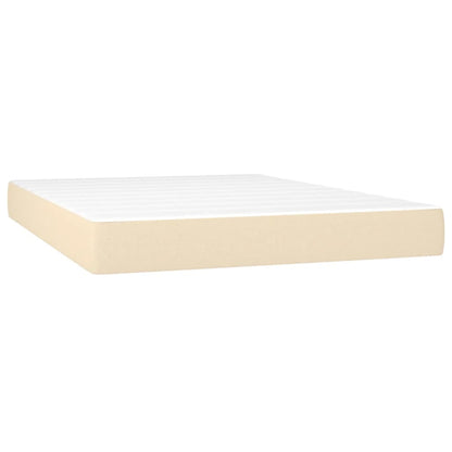 Giroletto a Molle con Materasso Crema 140x19 cm in Tessuto | homemem39