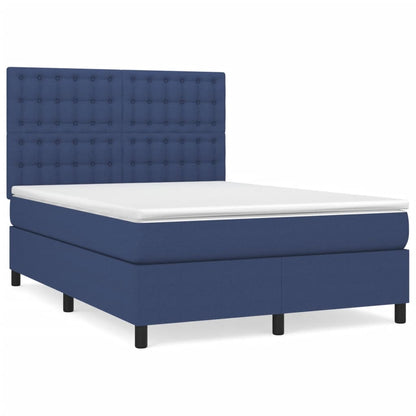 Giroletto a Molle con Materasso Blu 140x190 cm in Tessuto | homemem39