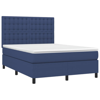 Giroletto a Molle con Materasso Blu 140x190 cm in Tessuto | homemem39