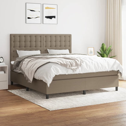 Giroletto a Molle con Materasso Tortora 180x200 cm in Tessuto | homemem39